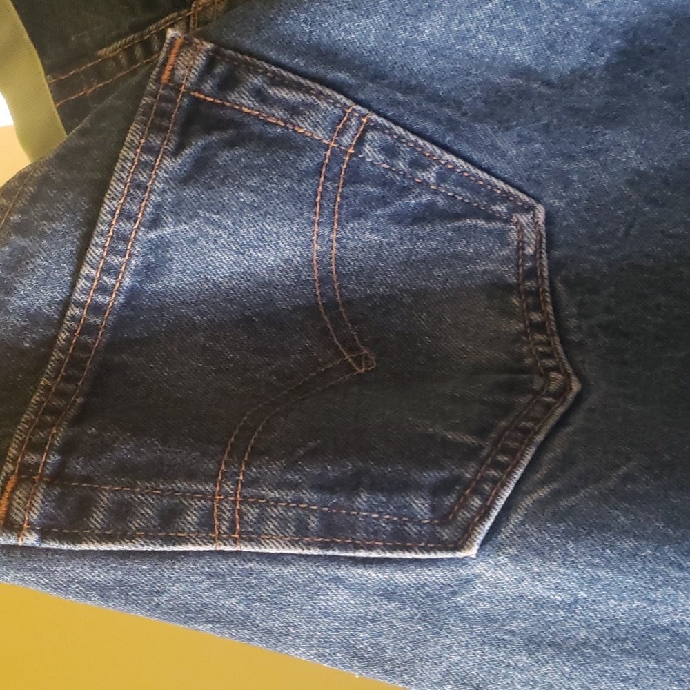 MOLLY B Size XL LEVI'S Custom Jeans with 3 Button Swarovski Crystal Button Fly - Picture 6 of 6